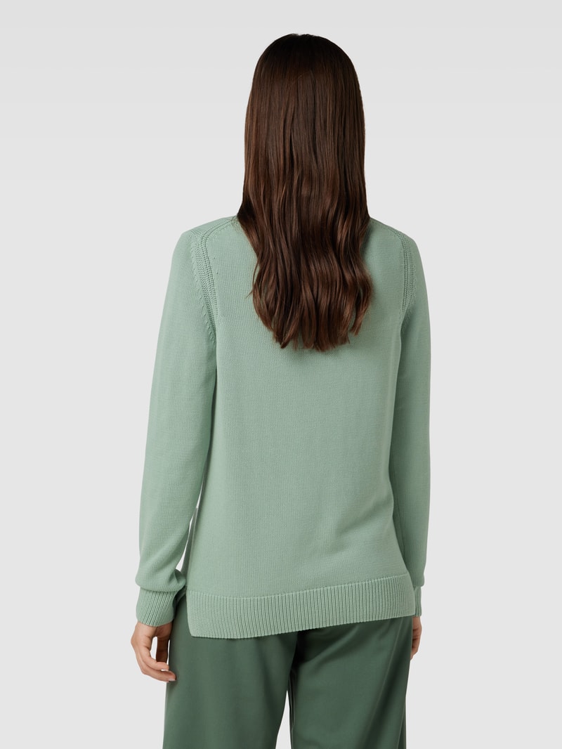 Strickpullover mit U-Boot-Ausschnitt in schilf