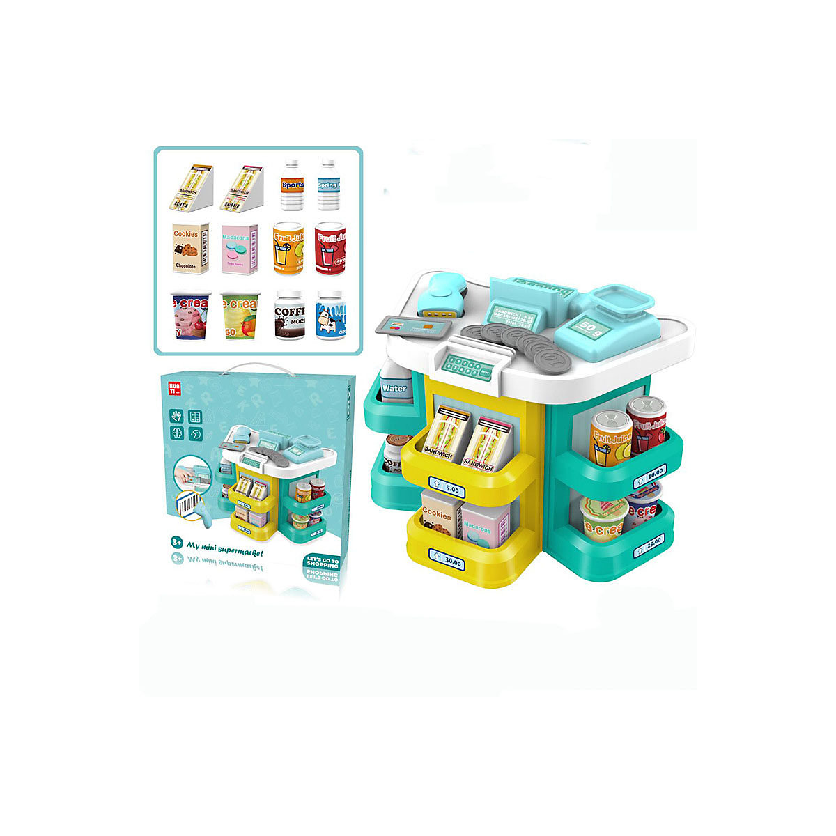 Simulations-Supermarkt-Verkaufstheke für Kinder Simuliertes Spielhaus-Spielzeugset für Kinder