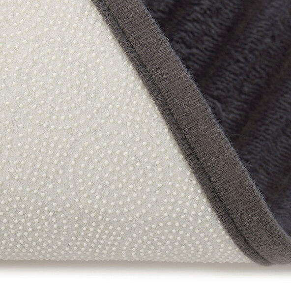 Badteppich Berlin in Cord Optik, 2er Set, 60 x 100 cm, anthrazit