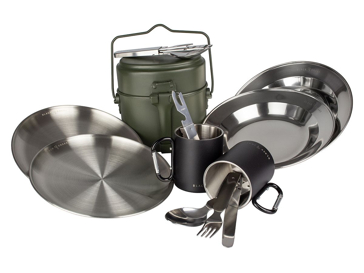 Black Snake 15-teiliges Campingkochgeschirr Set