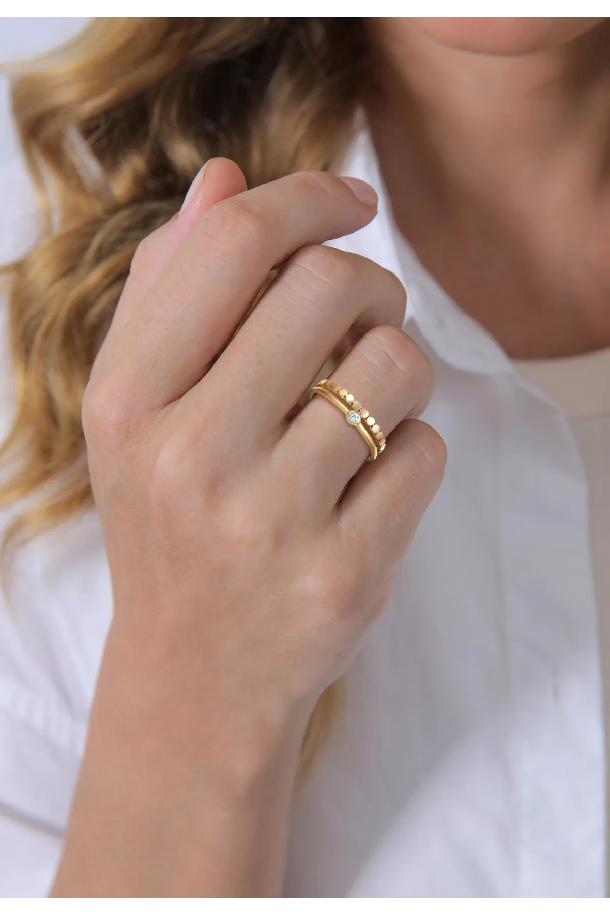 ELLI  Ring - Goldfarben - Diamant
