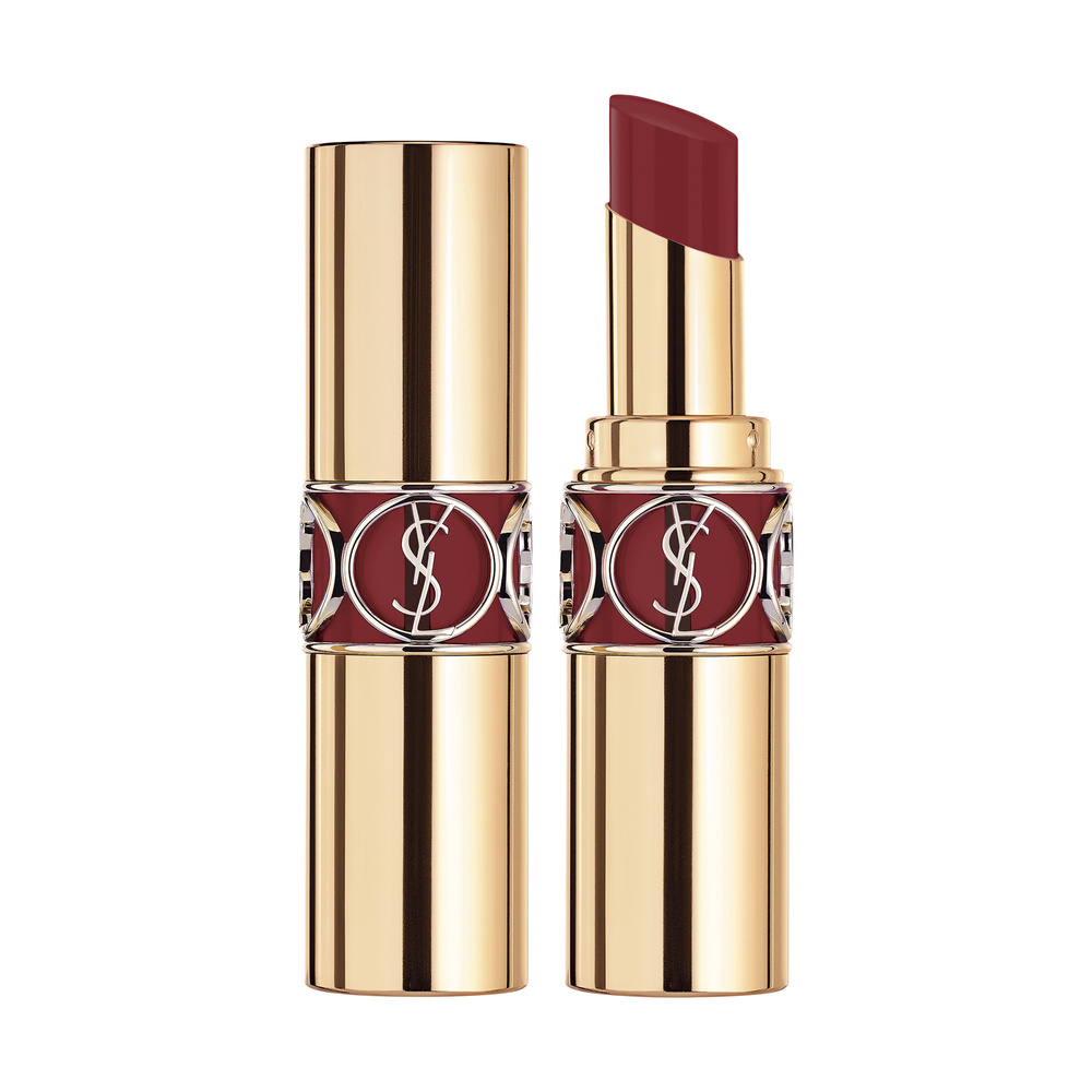 Yves Saint Laurent Rouge Volupté Shine Rouge à lèvres alliant couleur, soin etbrillance longue tenue.