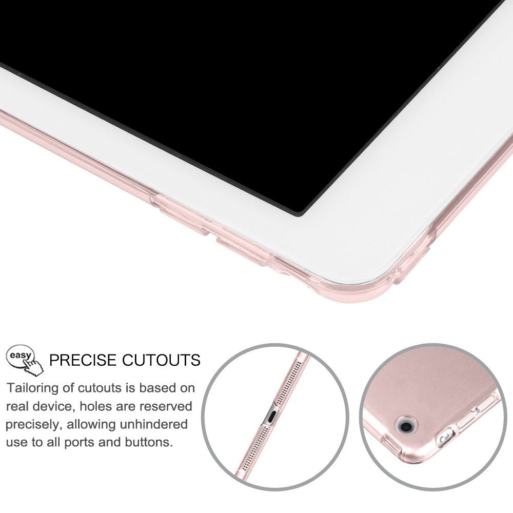 Fintie Tablet-Hülle für iPad Air 2 (2014 Modell) / iPad Air (2013 Modell), Ultradünne Superleicht Hülle mit Transparenter Rückseite Abdeckung