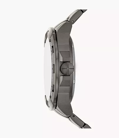 Fossil Uhr Bronson Automatikwerk Edelstahl rauchgrau