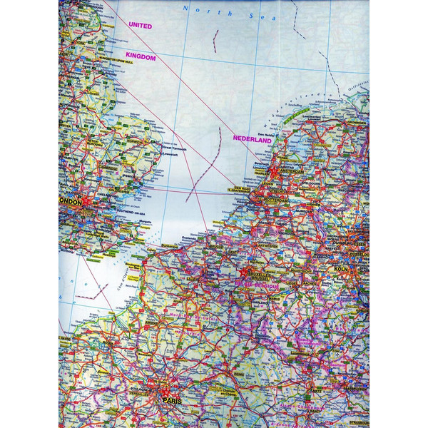 MARCO POLO Länderkarte Europa, physisch 1:2 500 000 - Straßenkarte