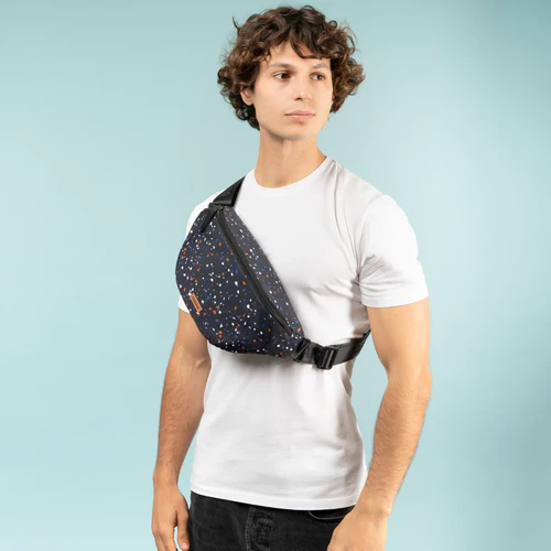 Large Berlin black fanny pack