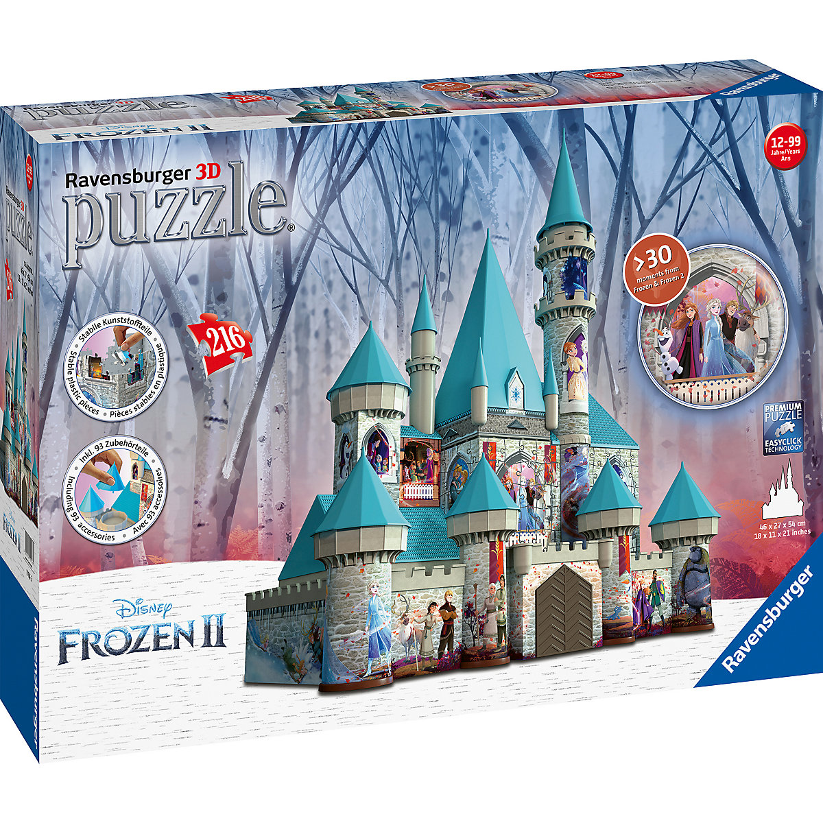 3D-Puzzle, H50cm, 216 Teile,   Frozen 2 Schloss