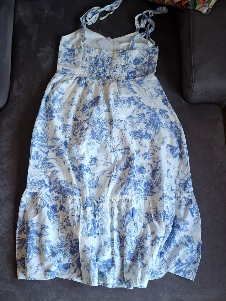 GAP Kleid in Weiß/ Hellblau günstig kaufen 40