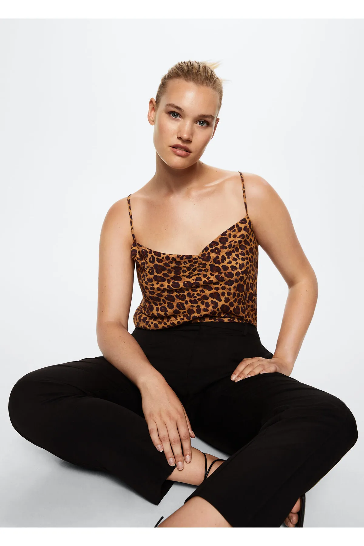 MANGO  Braune Damenbluse 37073841