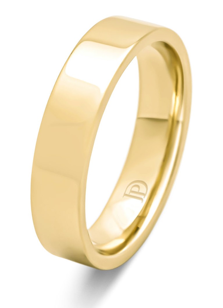 Diamond Point Yellow Gold Wedding Ring