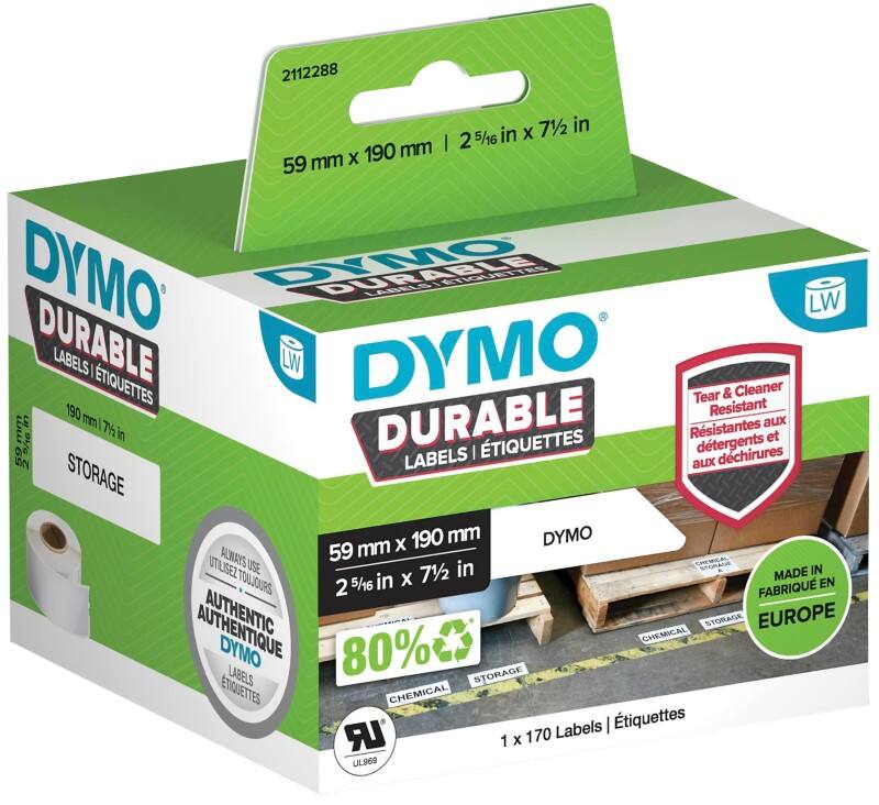 DYMO LW 2112288 Etiketten Selbstklebend Weiß 59 x 190 mm 170 Etiketten