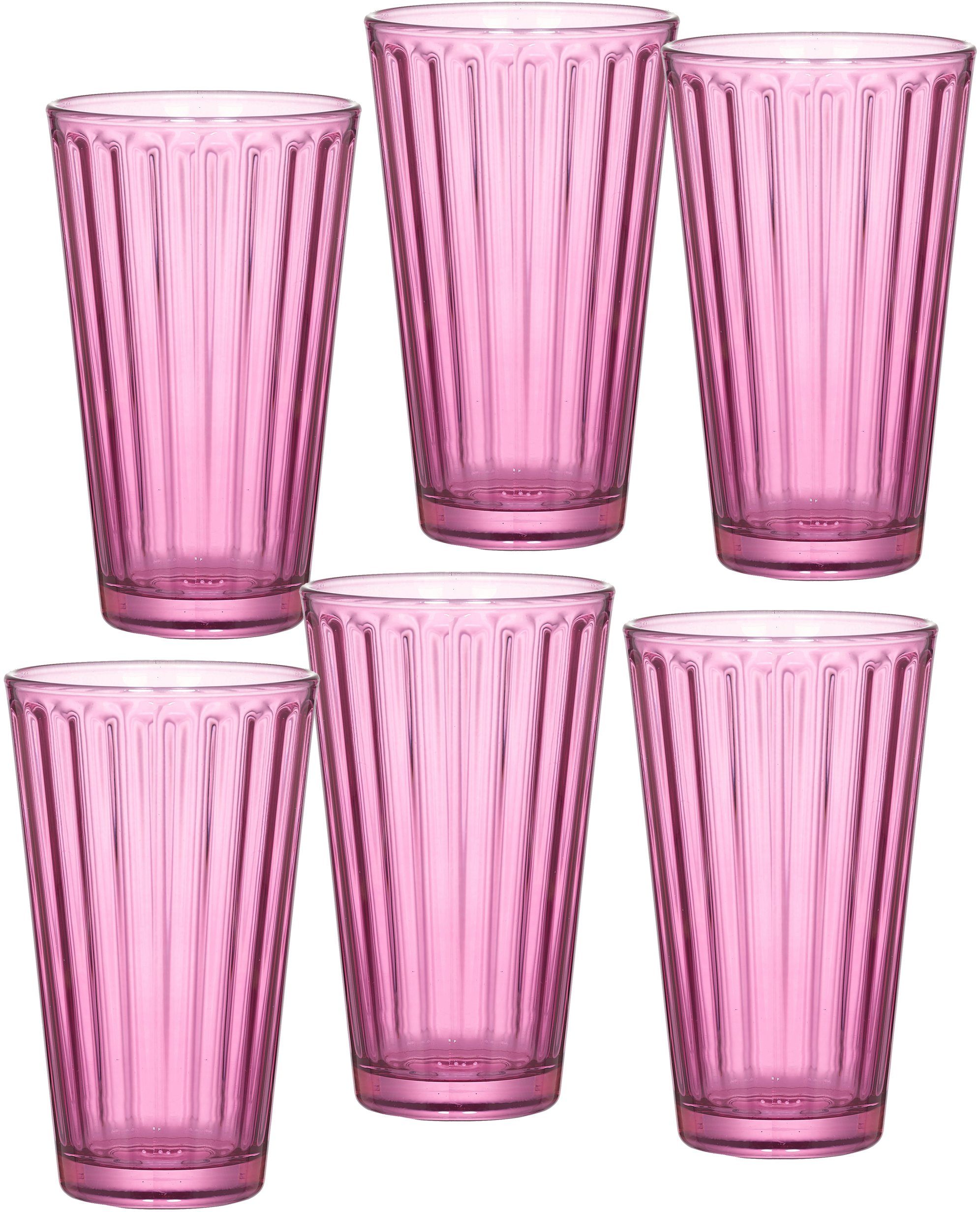 Ritzenhoff & Breker Longdrinkglas Lawe, Glas, topaktuelles Innen-Facettierung