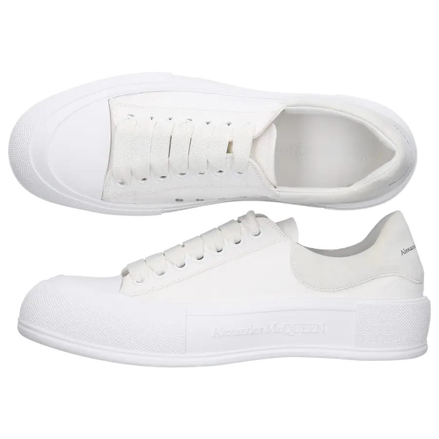 Alexander McQueen - Sneaker low DECK PLIMSOLL Canvas - weiß