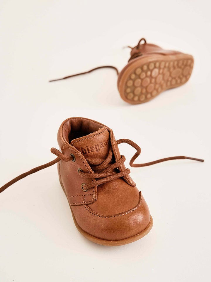 bisgaard Leder-Lauflernschuhe in Cognac günstig kaufen