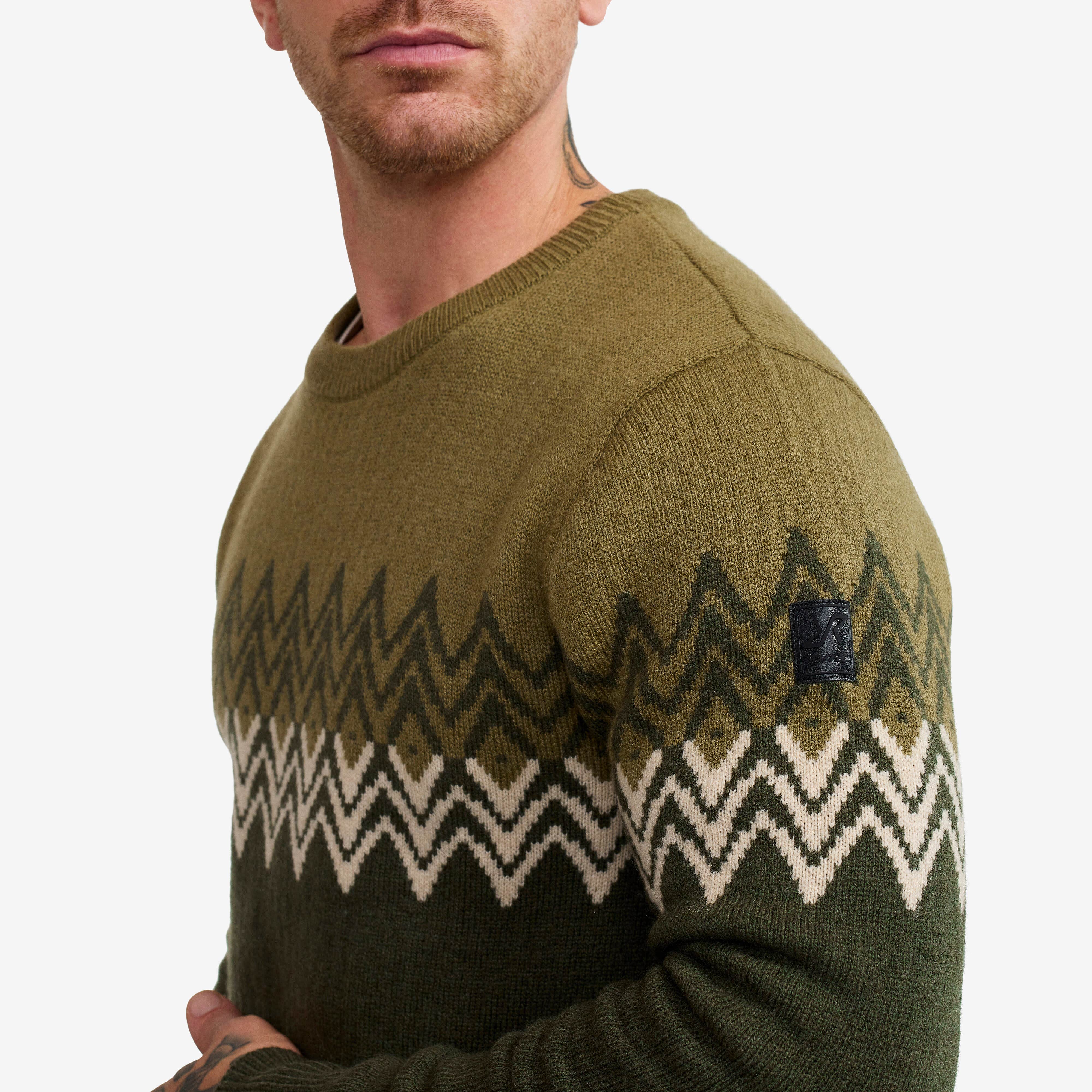 Heavy Knit Sweater Homme Forest Night