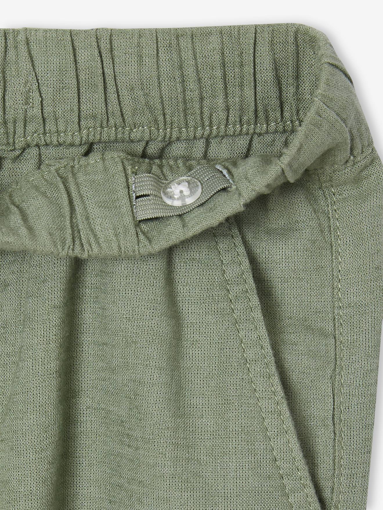 Vertbaudet Jungen Hose mit Leinenanteil - nachtblau