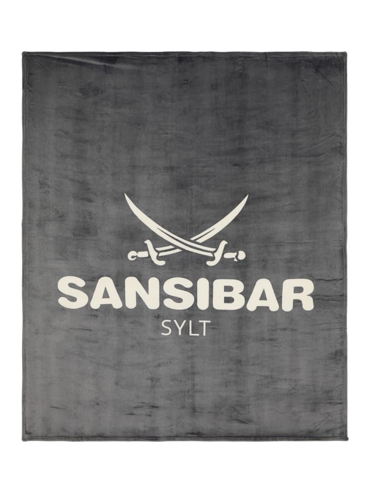 Sansibar Heimdecke Fleecedecke in Anthrazit/Offwhite günstig kaufen 150x200 cm