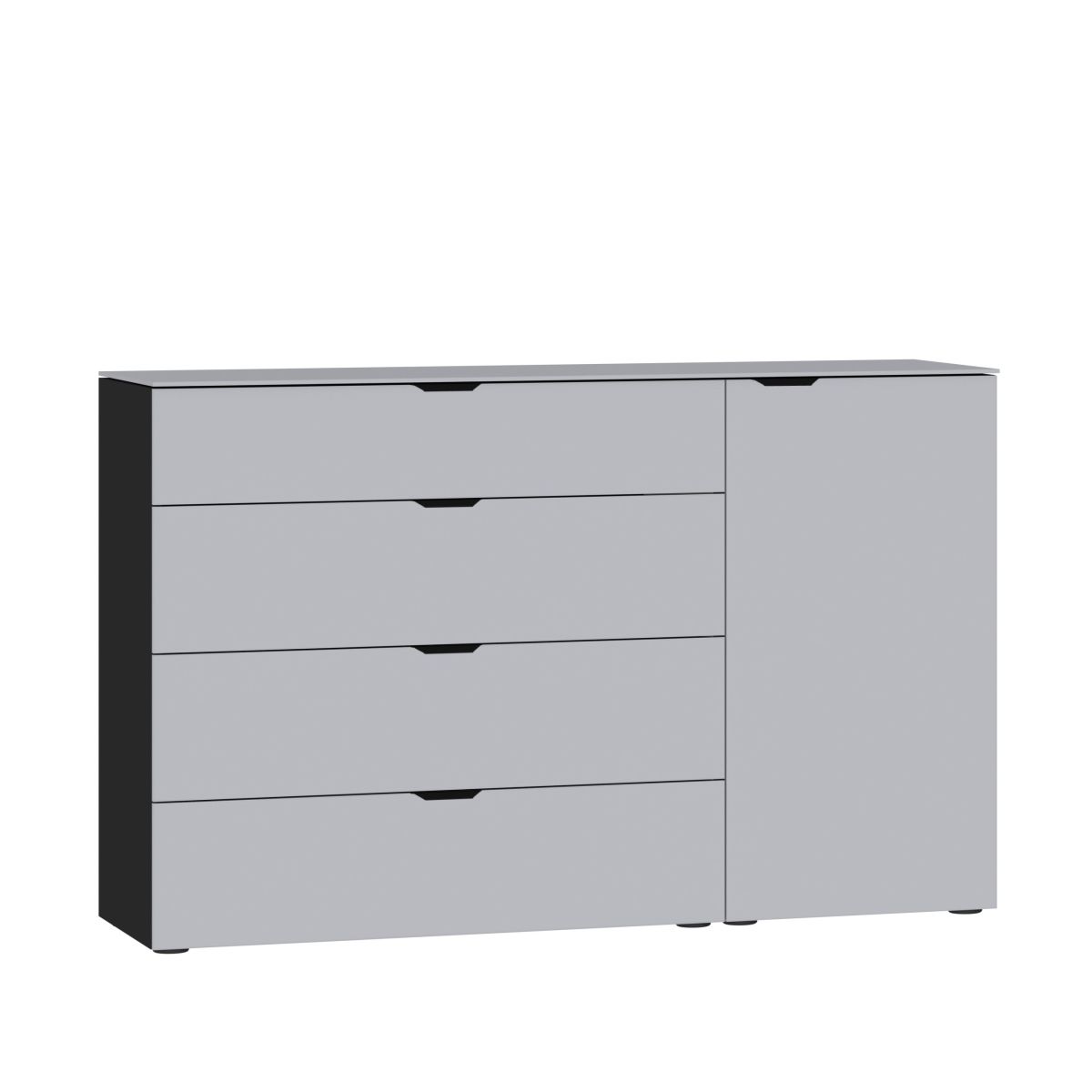 Jutzler Kommode 14 Grau Schwarz