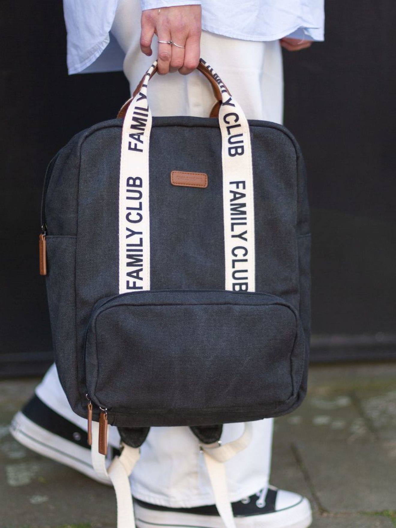 Childhome Eltern Wickelrucksack Family Club Signature CHILDHOME - wollweiß