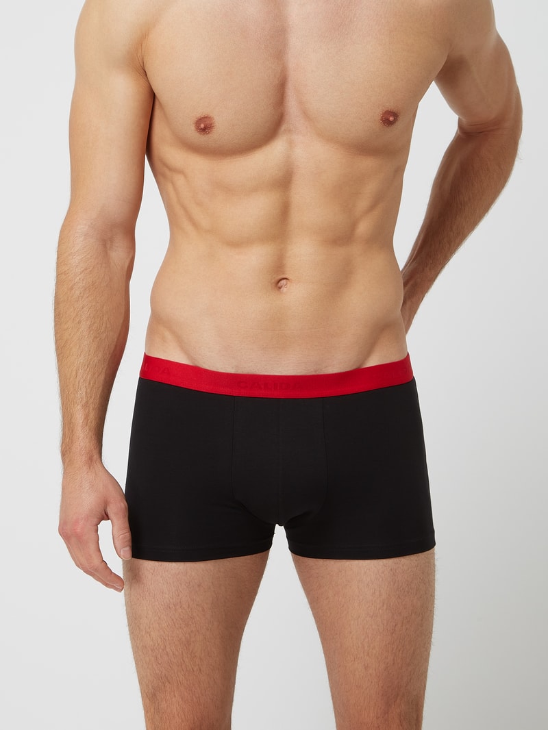 Trunks aus Single Jersey im 3er-Pack Modell 'Natural Benefit' in schwarz