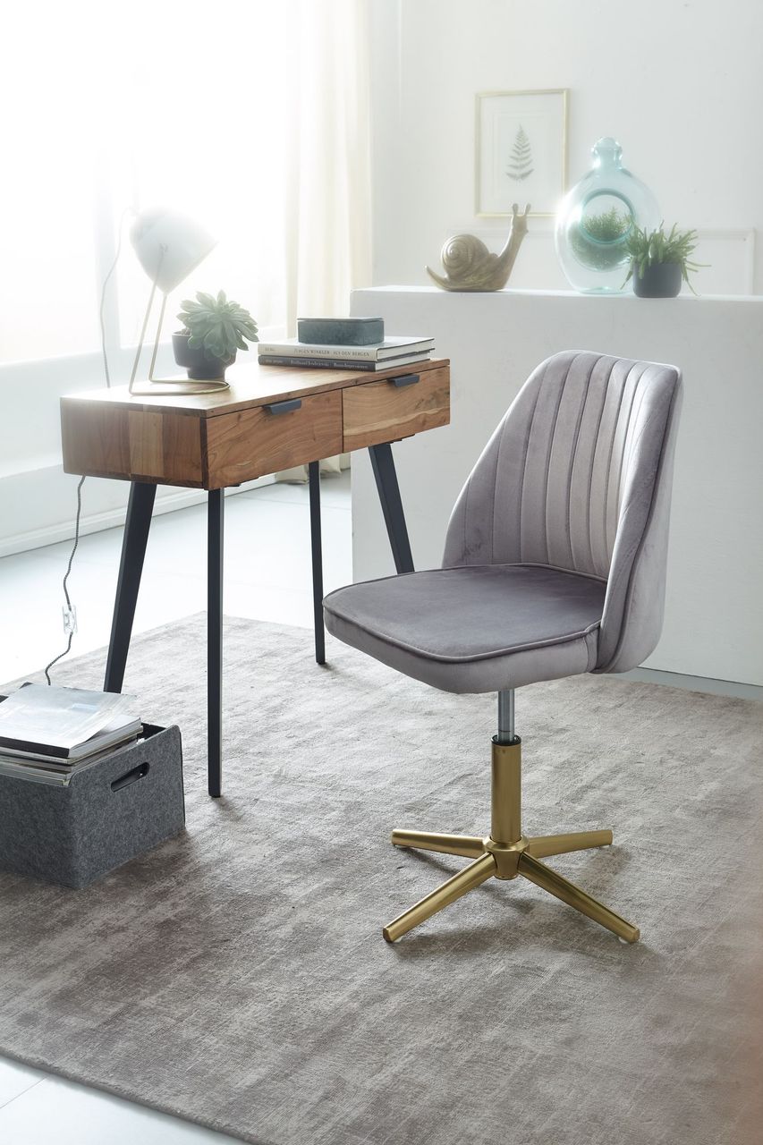Wohnling Drehstuhl 100 x 47 x 46 cm Grau