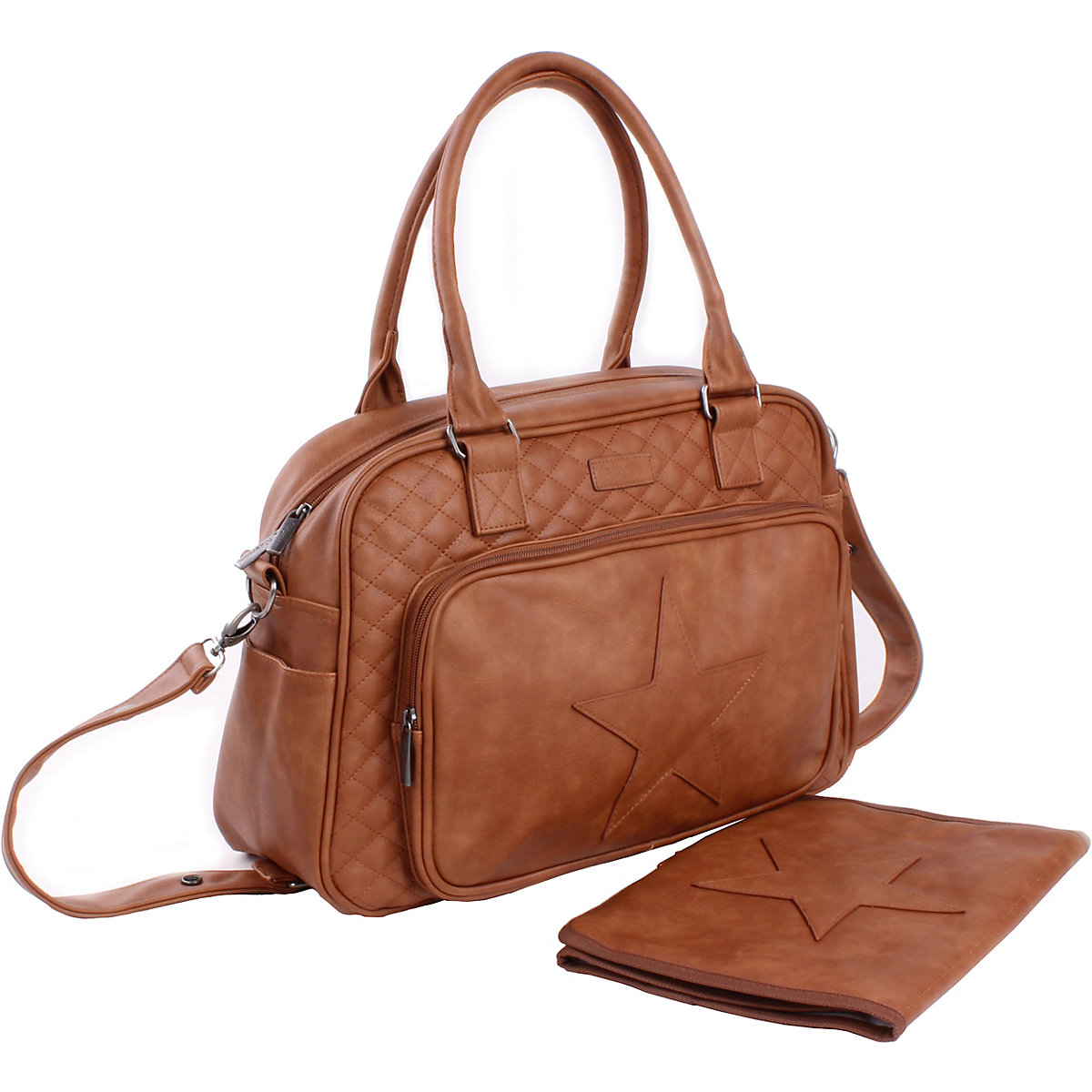 Wickeltasche Coloured Stars, cognac