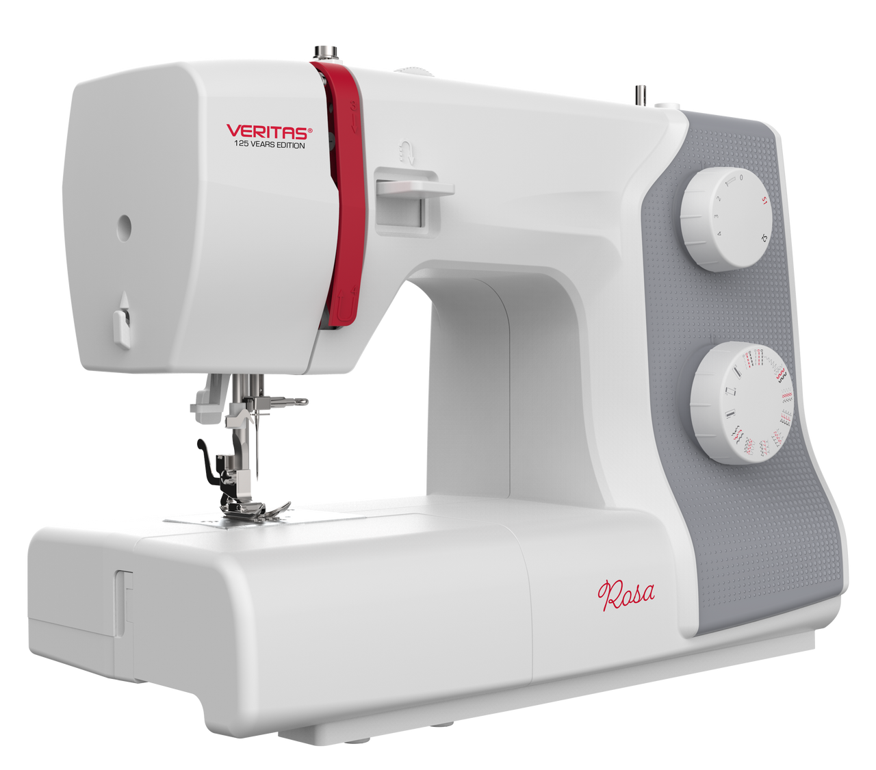 Crowntechnics VERITAS Rosa Nähmaschine 4-Stufen-Knopflochprogramm 23 Stichprogramme