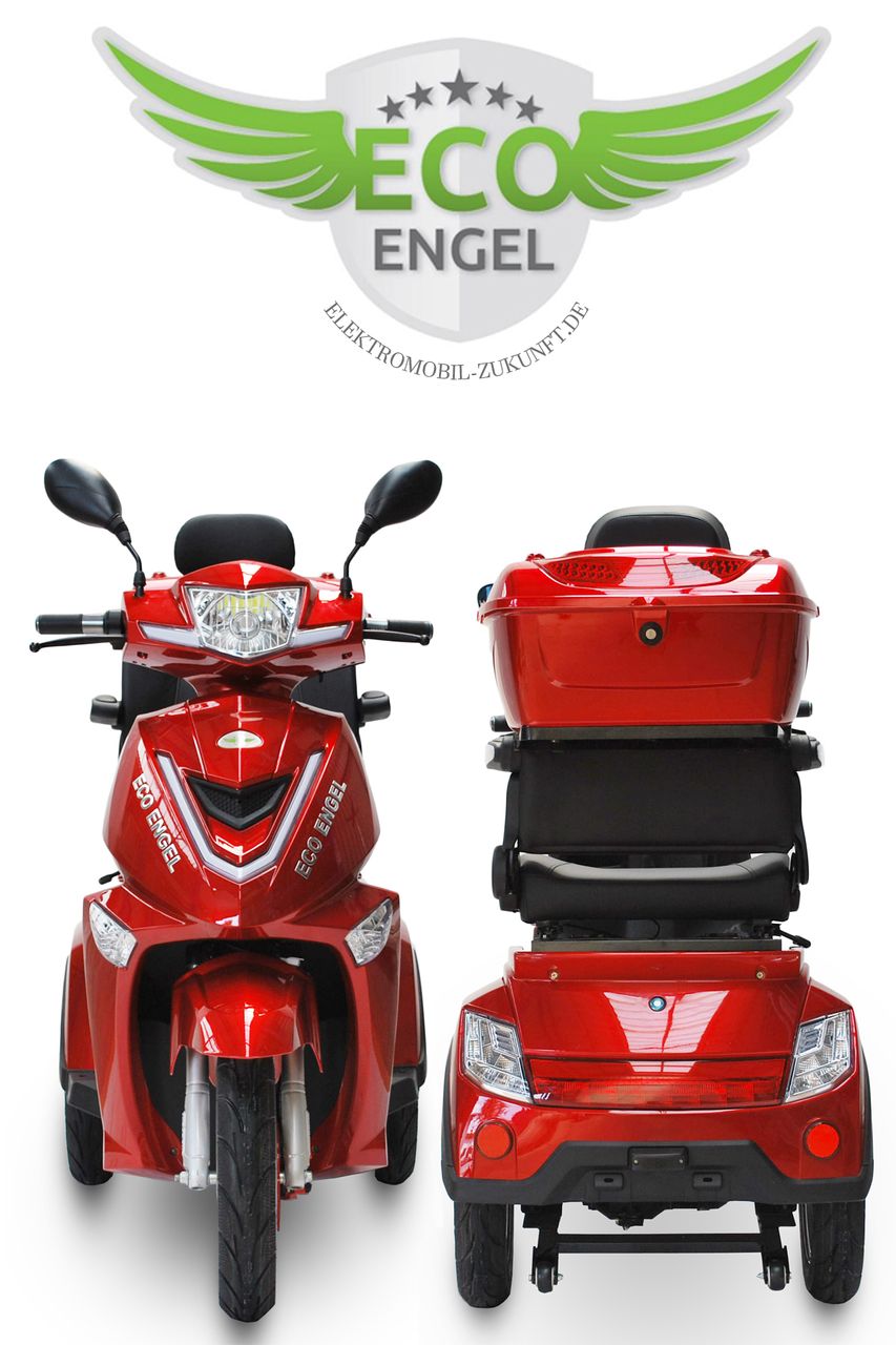 ECO ENGEL Senioren Roller ECO ENGEL 504 Rot, Blei Akku, 25 KM/H