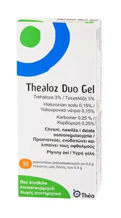 Thealoz Duo Gel UD, Υγρό τζελ ματιών, Δοχεία μίας δόσης