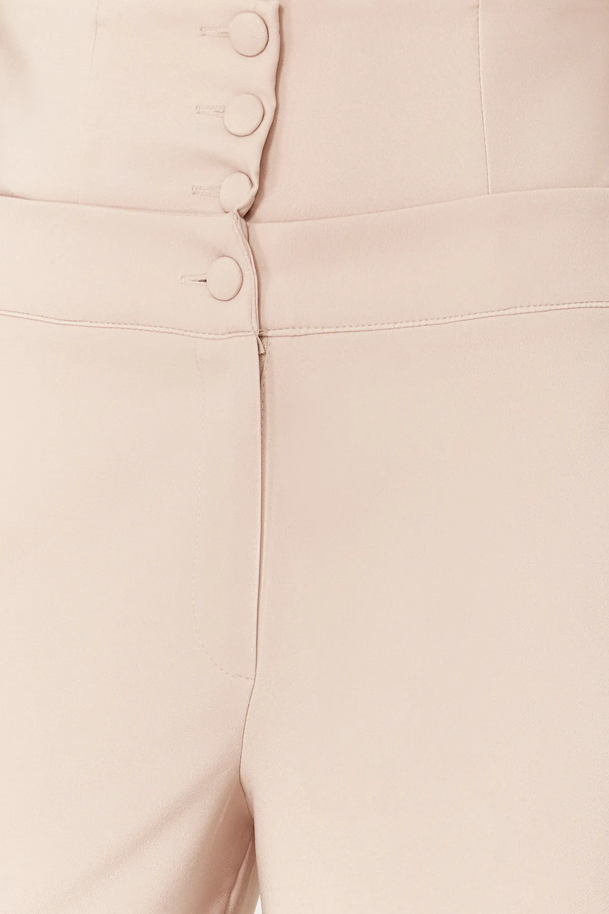 Trendyol Collection  Gewebte Hose mit Korsettdetail in Stein TPRSS23PL00033