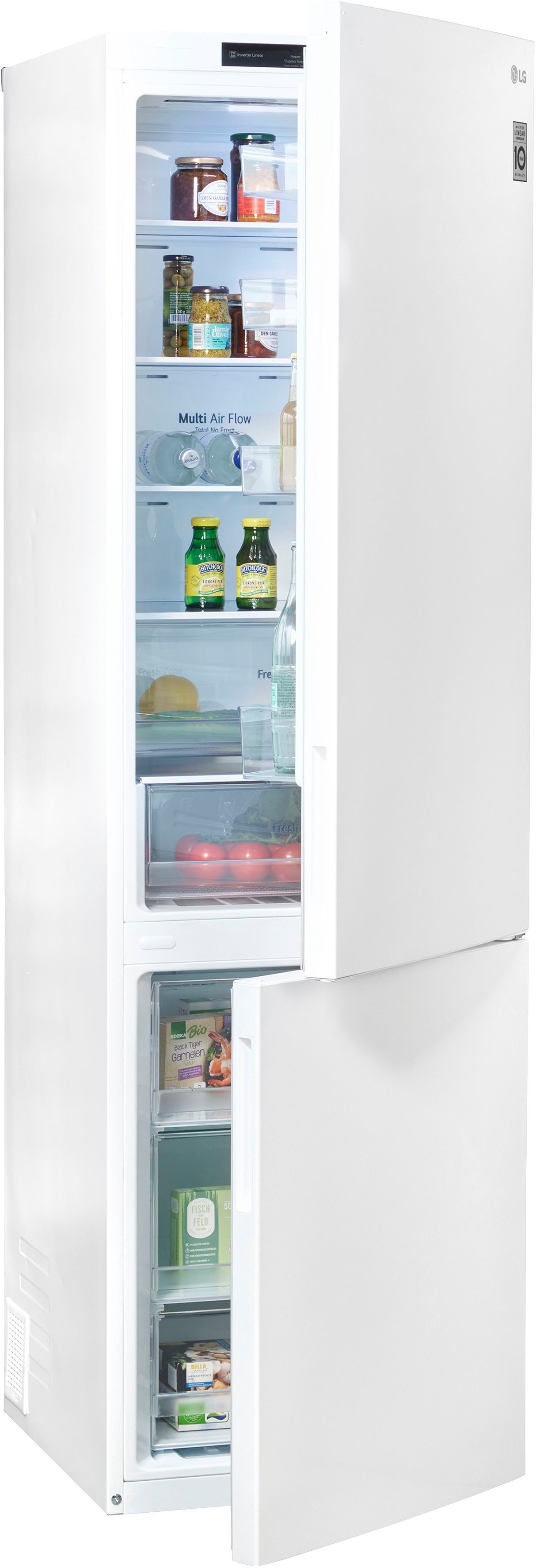 LG Kühl-/Gefrierkombination Serie 6 GBP62SWNAC, 203 cm hoch, 59,5 cm breit, 4 Jahre Garantie inklusive