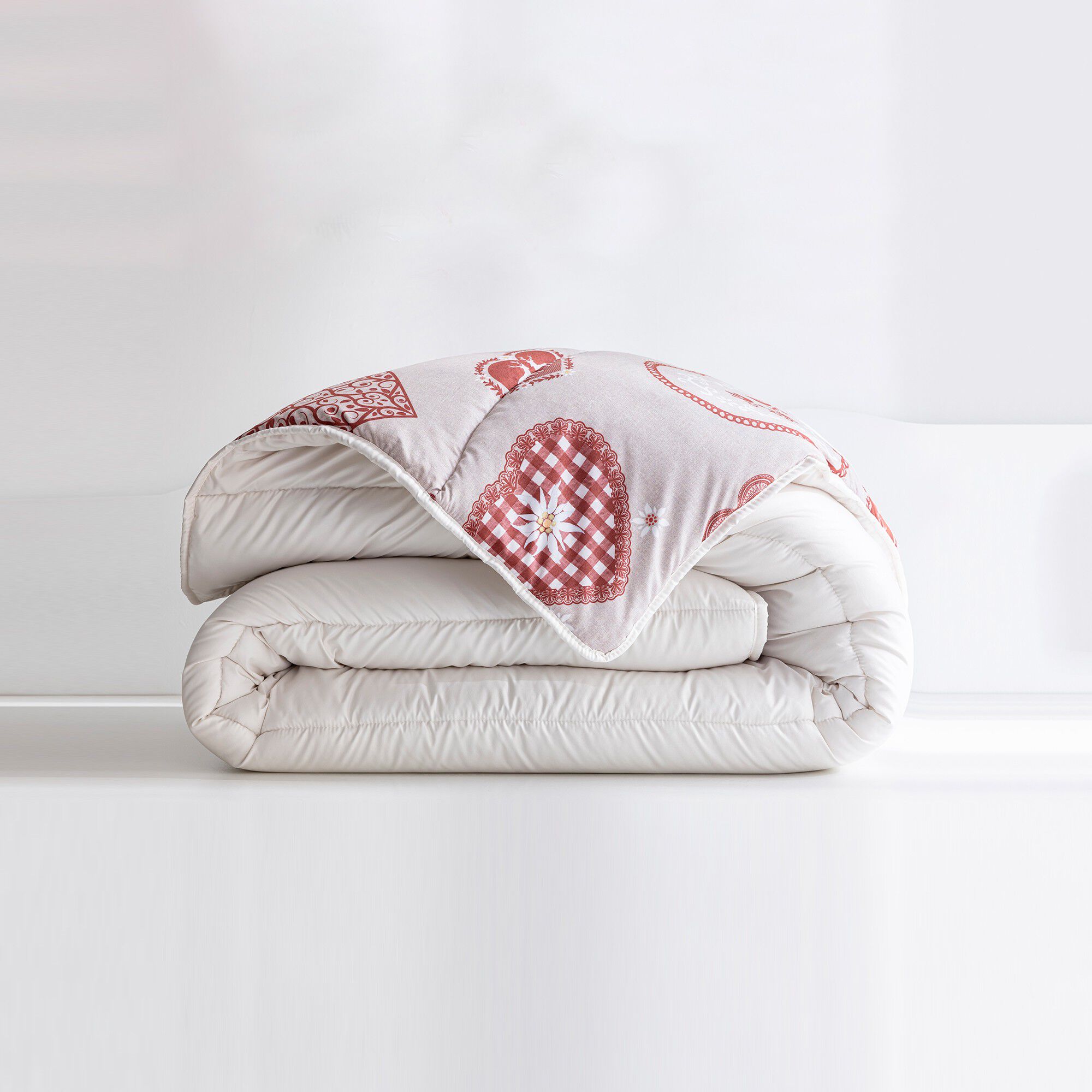 Couette microfibre imprimée chalet 400 g/m²