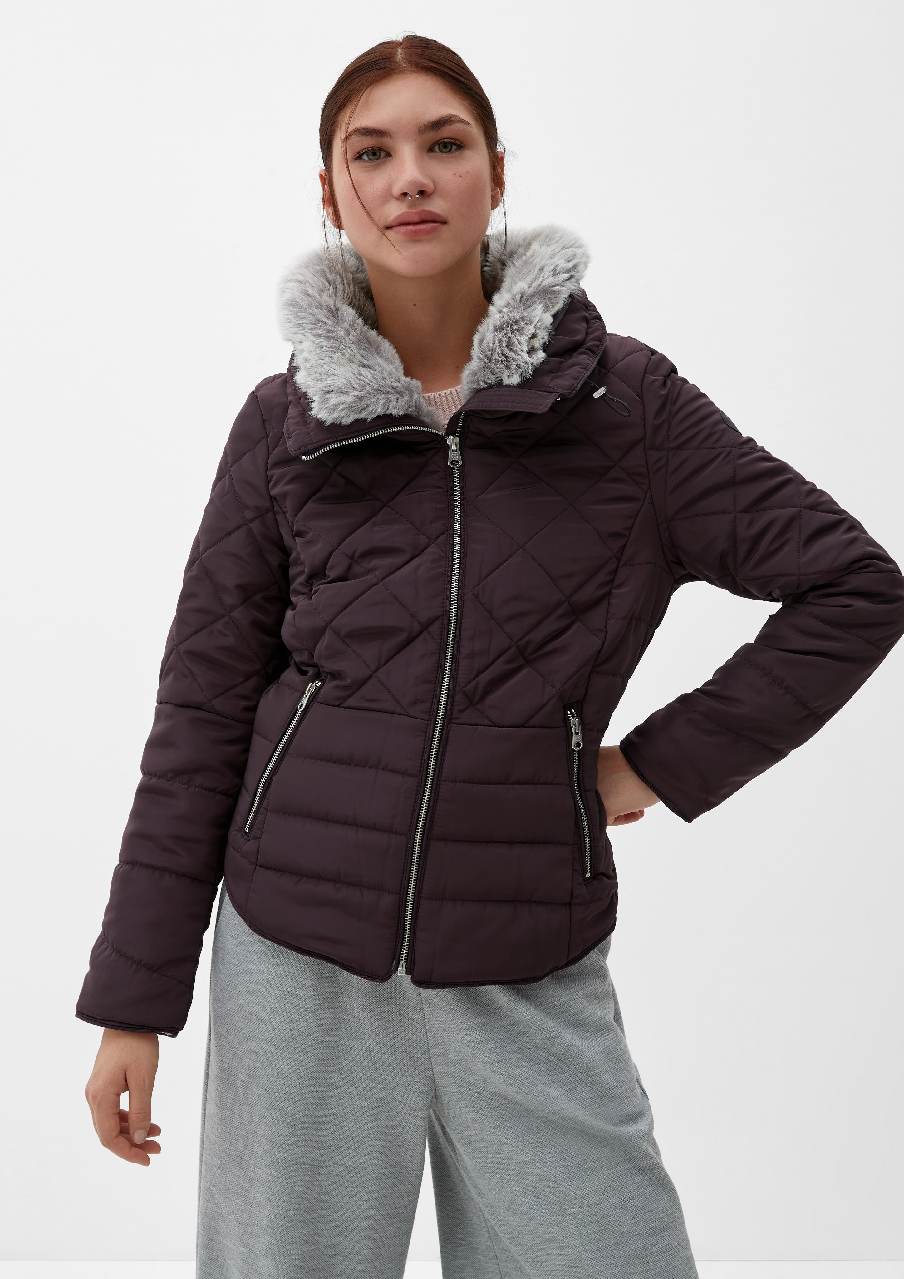 Steppjacke mit abnehmbarem Fellkragen  2115525-4988