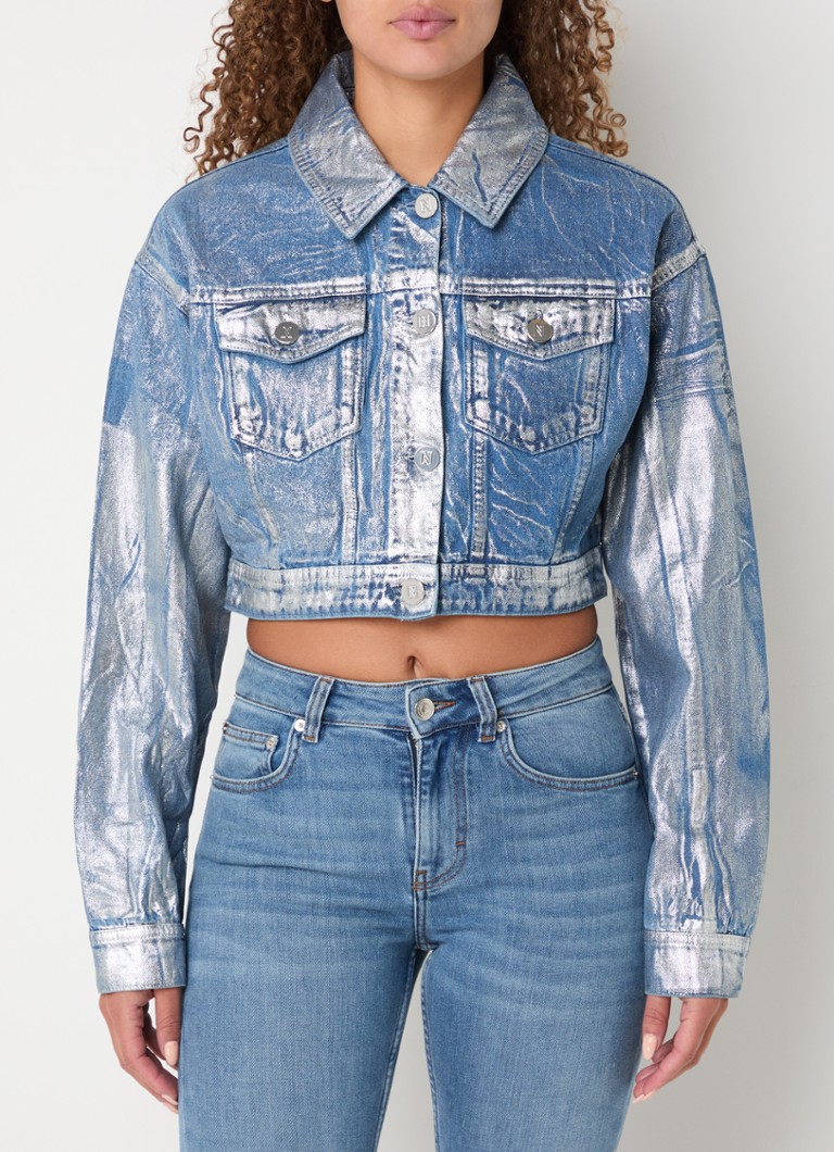 Jachetă scurtă din denim NIKKIE Darwin cu garnitură metalică