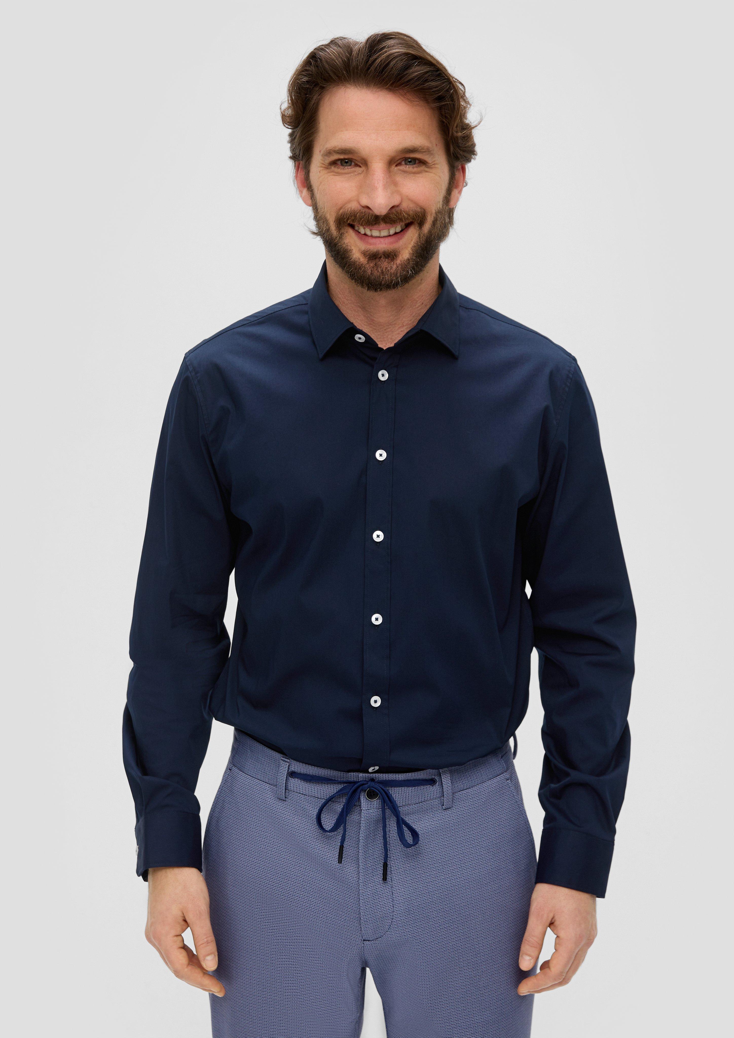 Slim: Anzugshemd aus Baumwollmix  2145478-5978