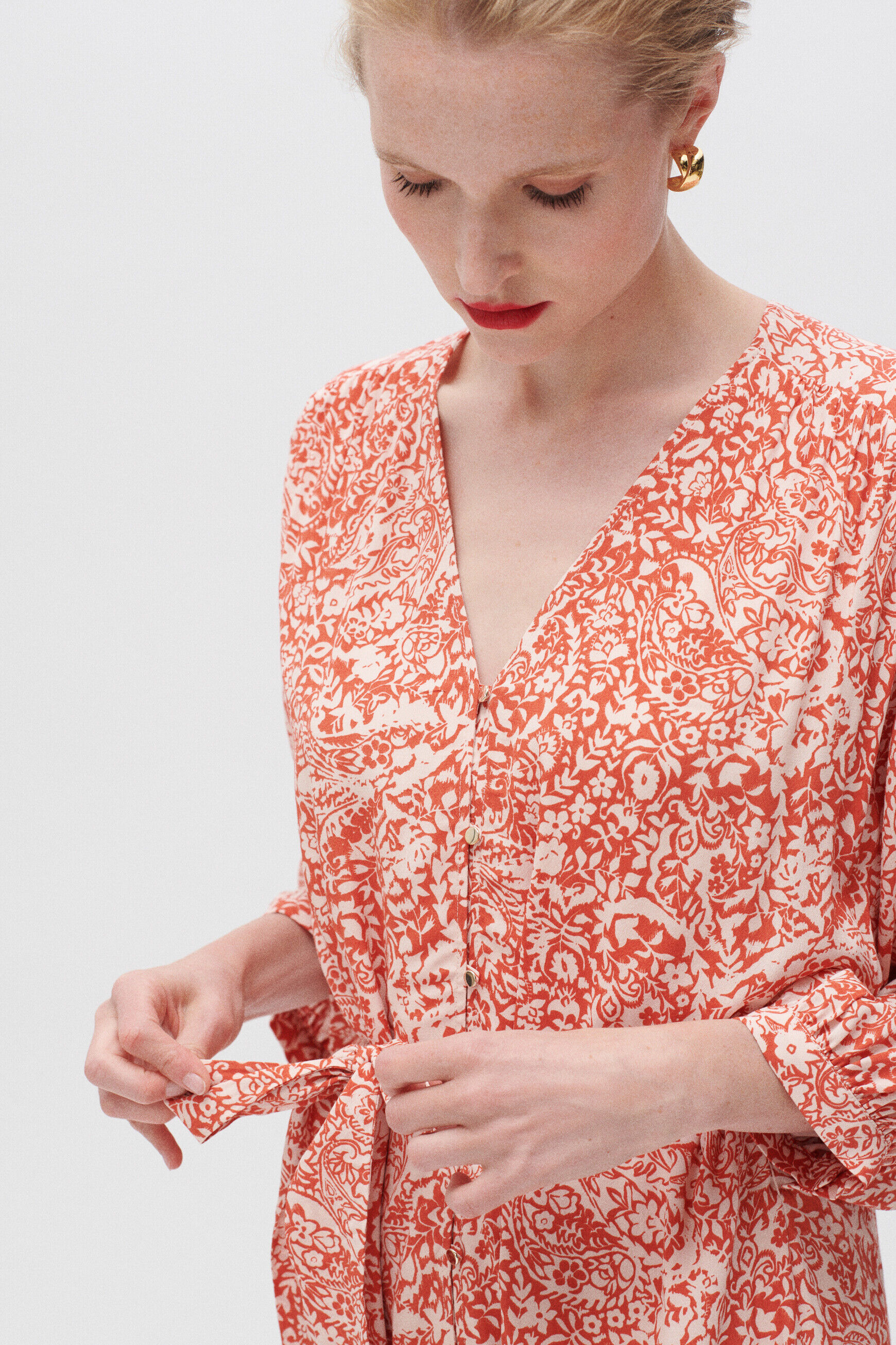 Robe rita orange femme