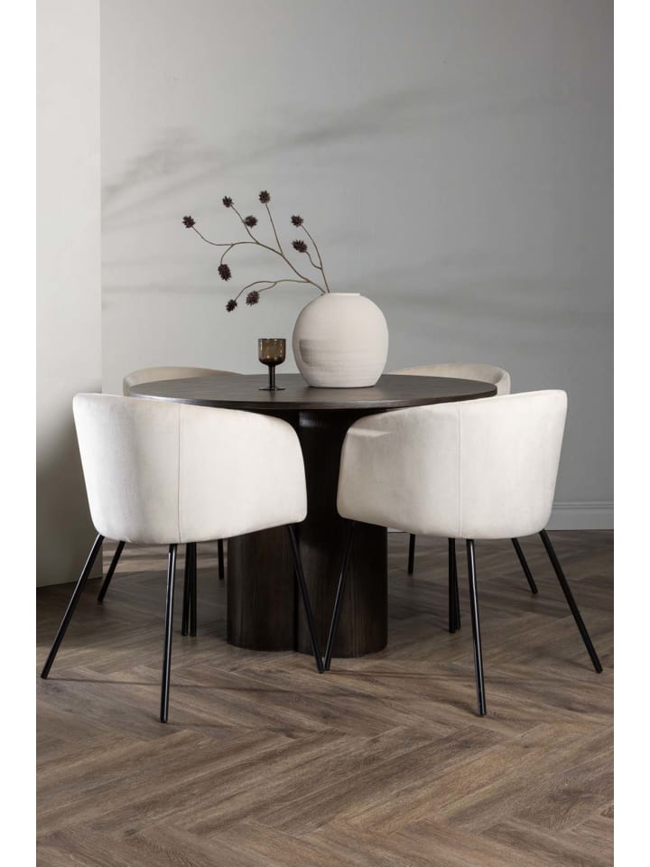 ebuy24 Essgruppe Olivia 4 ( 5-teilig) Mocca 110 x 110 cm günstig kaufen onesize