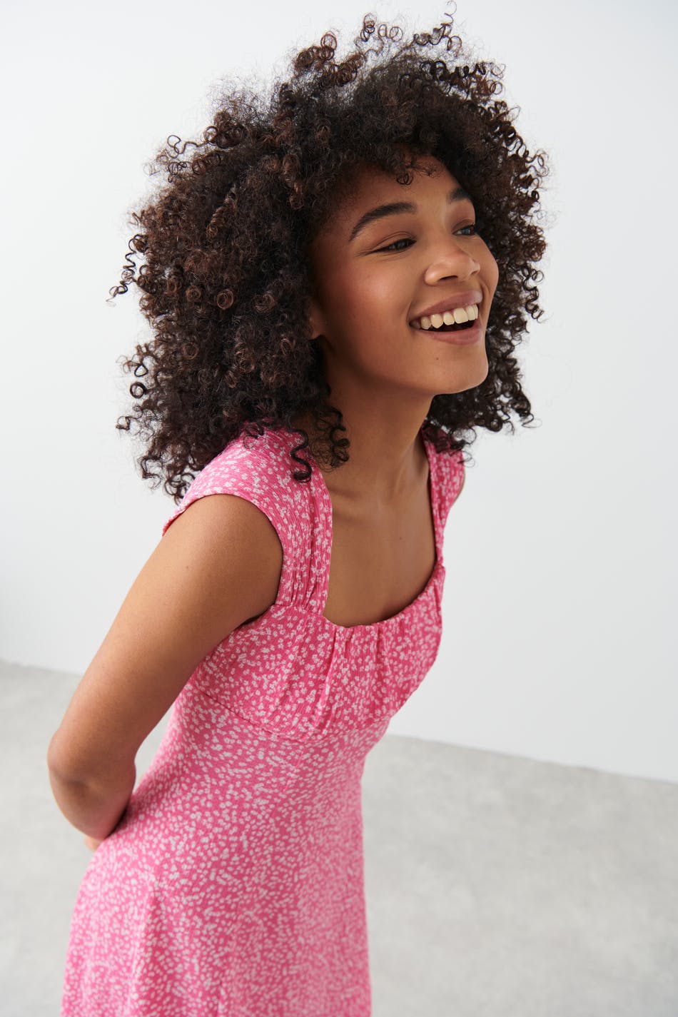 Ditsy mini dress