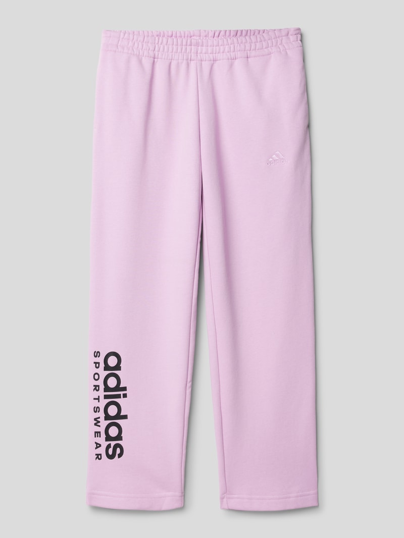 Sweatpants mit Label-Print in lila