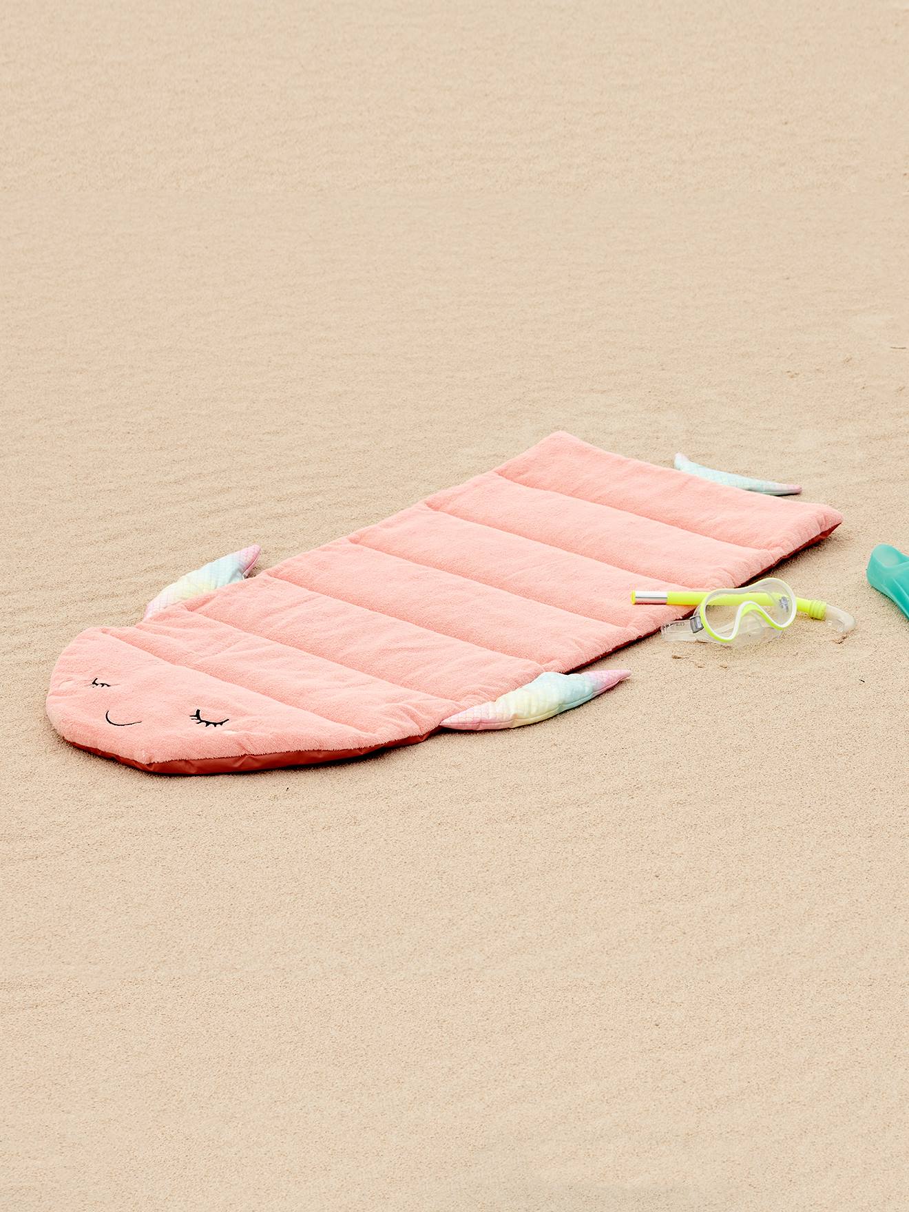 Vertbaudet Kinder Strandmatte FISH - hellblau