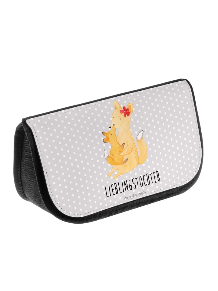 Mr. & Mrs. Panda Kosmetiktasche Fuchs Mama mit Spruch in Grau Pastell günstig kaufen onesize