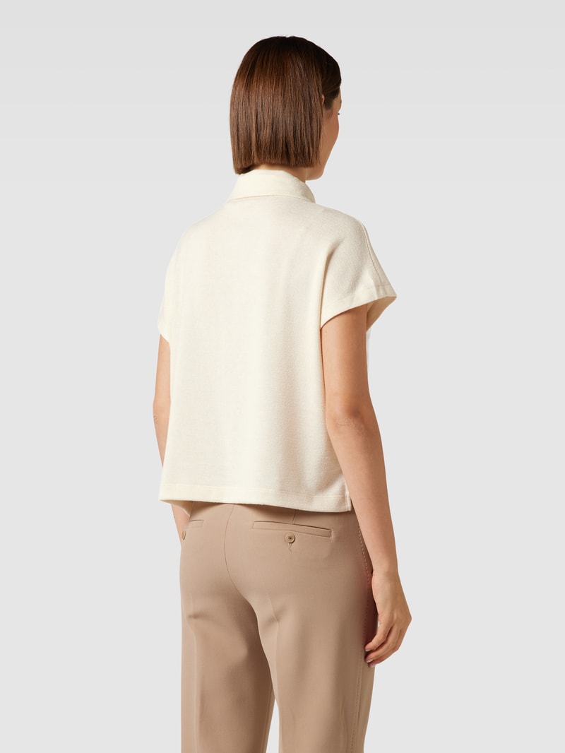 T-Shirt mit Umlegekragen Modell 'Semufa' in sand