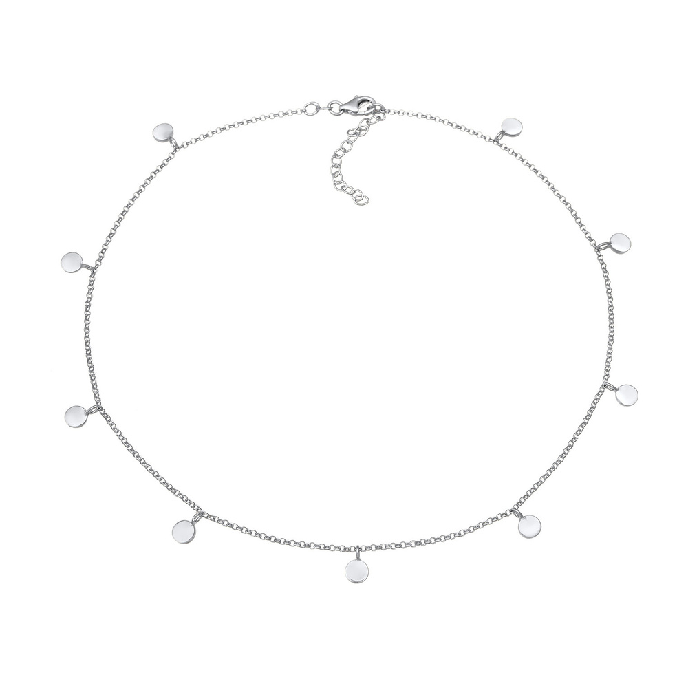 Elli Elli Collier Pendentif femme choker plaquette style boho en argent 925 sterling collier