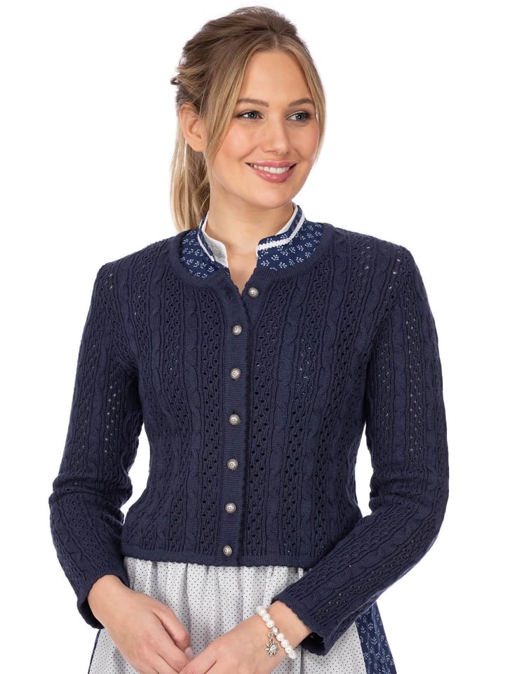 OS-Trachten Strickjacke 457005-0771 in marine günstig kaufen