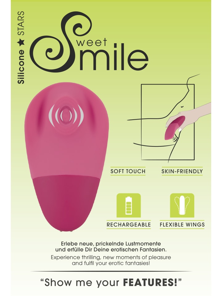Sweet Smile Auflegevibrator Thumping Touch Vibrator in pink günstig kaufen 11,5 cm