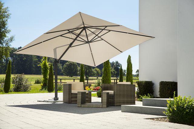 Schneider Schirme Schneider Ampelschirm Rhodos Grande, ca. 300x400 cm, natur