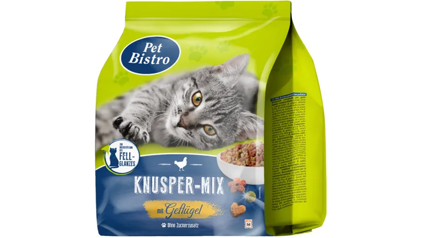 Pet Bistro Katzentrockenfutter Knusper-Mix mit Geflügel und Rind 1 kg