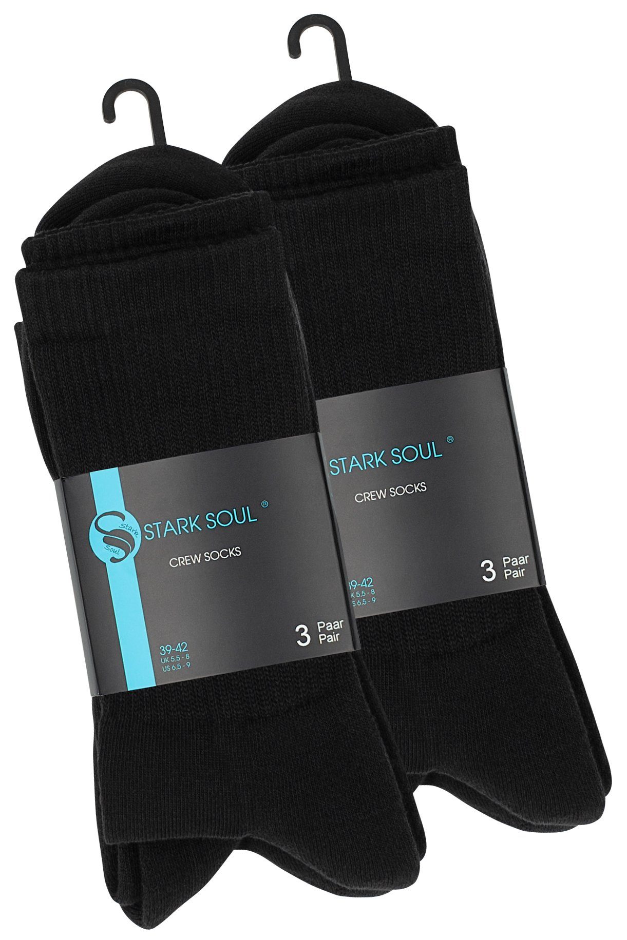 Stark Soul® Sportsocken Sportsocken mit FROTTEESOHLE, gekämmte Baumwolle (6 Paar) flache Zehennaht, gepolsterte Frottee-Sohle