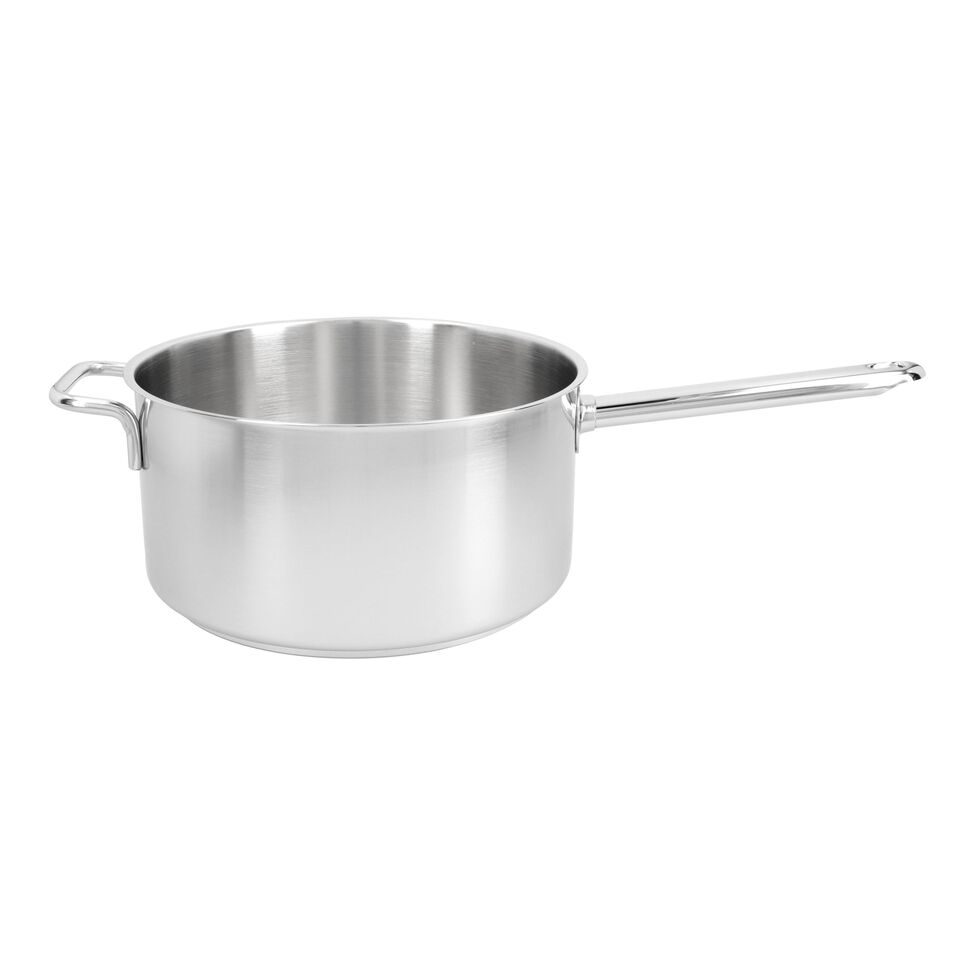 Stieltopf ohne Deckel 22 cm, 18/10 Edelstahl, Silber