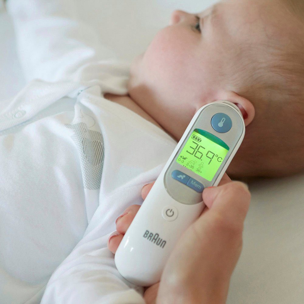 Braun Ohr-Fieberthermometer ThermoScan® 7 Ohrthermometer mit Age Precision® - IRT6520, Für alle Altersgruppen geeignet, einschließlich Neugeborener